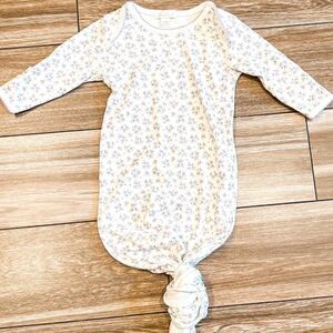 Kissy Kissy Dainty Purple Flower Long Sleeve Knotted Gown
